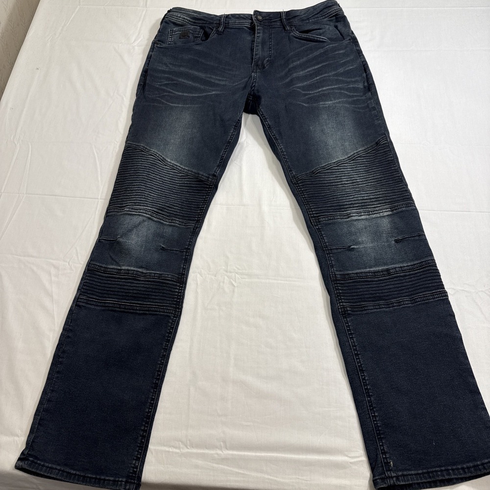 JEANS Buffalo Bike  Mens 34 Gray Max-x Super Skinny Stretch GRUNGE